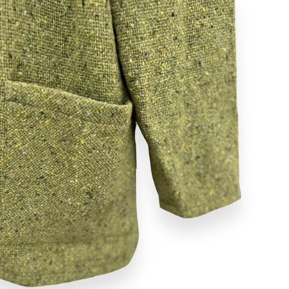 Boyne Valley Weavers Green Wool Jacket Size P Made in Ireland - Picture 5 of 5